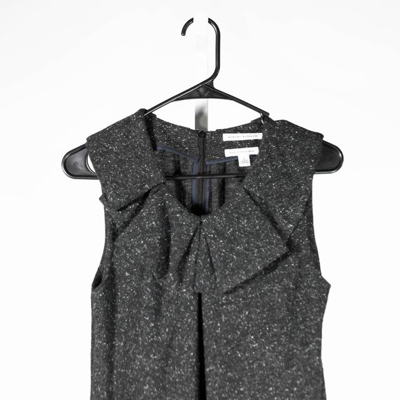 Banana Republic Women's Dress Gray Wool Blend Sleeveless Ruffle Italian Lined 4 - Picture 5 of 10